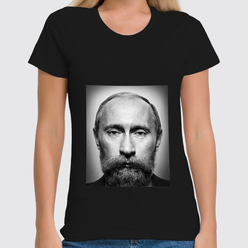 Заказать женскую футболку в Москве. Футболка классическая путин от niggalay90 - готовые дизайны и нанесение принтов.