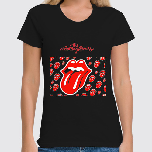 Заказать женскую футболку в Москве. Футболка классическая Rolling Stones от gent777 - готовые дизайны и нанесение принтов.
