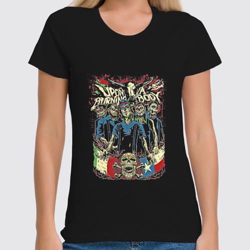 Заказать женскую футболку в Москве. Футболка классическая Art Horror от Leichenwagen - готовые дизайны и нанесение принтов.