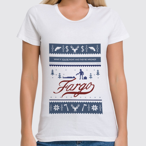 Заказать женскую футболку в Москве. Футболка классическая Fargo (Фарго) от coolmag - готовые дизайны и нанесение принтов.
