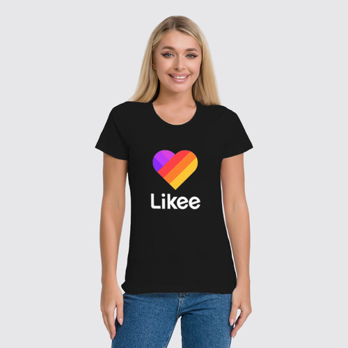 Заказать женскую футболку в Москве. Футболка классическая Likee  от DESIGNER   - готовые дизайны и нанесение принтов.