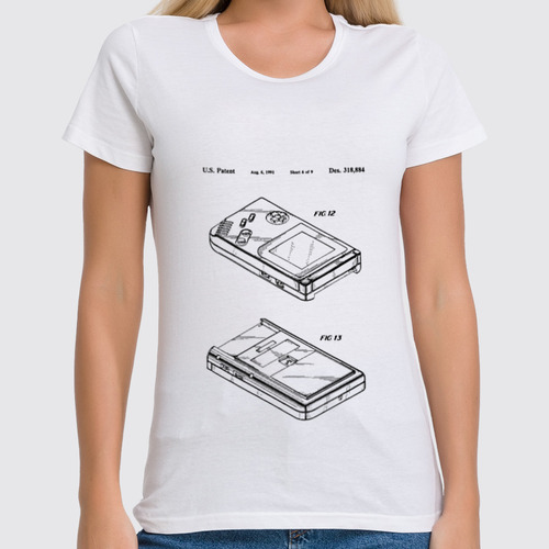 Заказать женскую футболку в Москве. Футболка классическая GAMEBOY от CoolDesign - готовые дизайны и нанесение принтов.