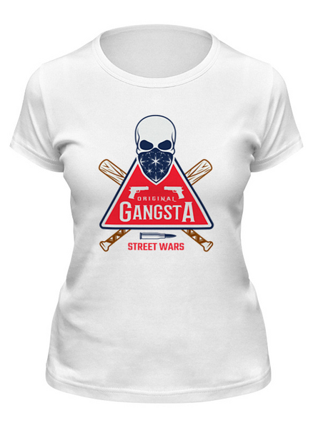 Заказать женскую футболку в Москве. Футболка классическая GANGSTA от balden - готовые дизайны и нанесение принтов.