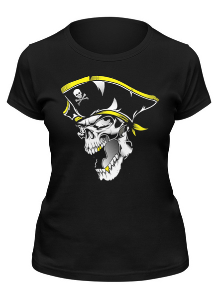 Заказать женскую футболку в Москве. Футболка классическая Пират  от Print design  - готовые дизайны и нанесение принтов.