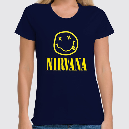 Заказать женскую футболку в Москве. Футболка классическая Nirvana  от T-shirt print  - готовые дизайны и нанесение принтов.