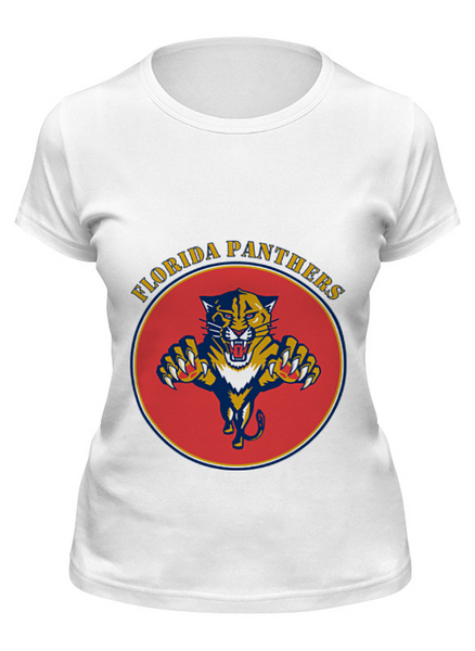 Заказать женскую футболку в Москве. Футболка классическая Флорида Пантерс  от kspsshop - готовые дизайны и нанесение принтов.