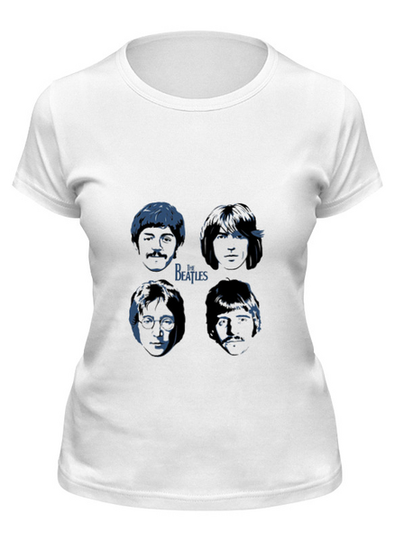 Заказать женскую футболку в Москве. Футболка классическая The Beatles от Fedor - готовые дизайны и нанесение принтов.