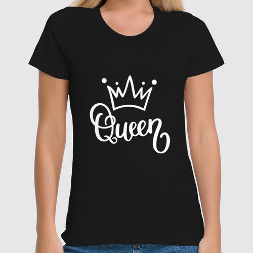 Заказать женскую футболку в Москве. Футболка классическая Queen от fashionsallymagazine@gmail.com - готовые дизайны и нанесение принтов.