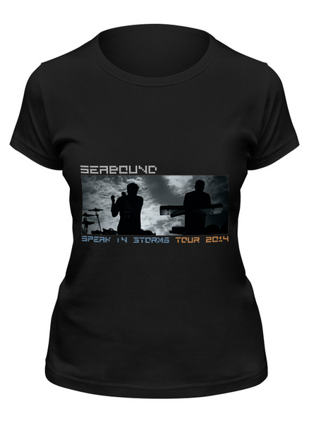 Заказать женскую футболку в Москве. Футболка классическая Seabound ‎\ Speak In Storms Tour 2014 от OEX design - готовые дизайны и нанесение принтов.