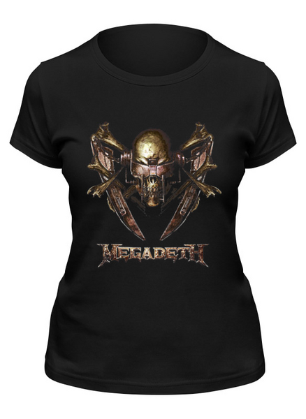 Заказать женскую футболку в Москве. Футболка классическая Megadeth Band от Leichenwagen - готовые дизайны и нанесение принтов.