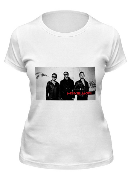 Заказать женскую футболку в Москве. Футболка классическая Depeche Mode  от Fedor - готовые дизайны и нанесение принтов.