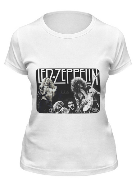 Заказать женскую футболку в Москве. Футболка классическая группа "Led Zeppelin" от Fedor - готовые дизайны и нанесение принтов.