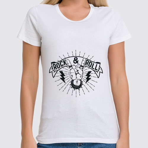 Заказать женскую футболку в Москве. Футболка классическая Рок   от acidhouses - готовые дизайны и нанесение принтов.