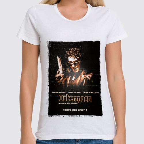 Заказать женскую футболку в Москве. Футболка классическая Доберман от bordo - готовые дизайны и нанесение принтов.