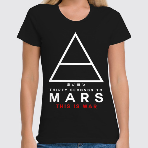 Заказать женскую футболку в Москве. Футболка классическая 30 Seconds to Mars от geekbox - готовые дизайны и нанесение принтов.