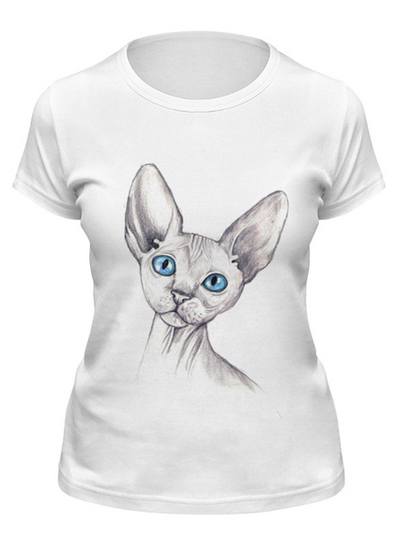 Заказать женскую футболку в Москве. Футболка классическая cats от Дюкова - готовые дизайны и нанесение принтов.