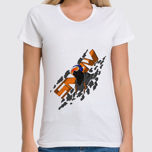 Заказать женскую футболку в Москве. Футболка классическая SNOWboarder от alexsej - готовые дизайны и нанесение принтов.