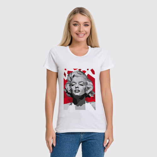 Заказать женскую футболку в Москве. Футболка классическая Мэрилин Монро (Marilyn Monroe)  от coolmag - готовые дизайны и нанесение принтов.
