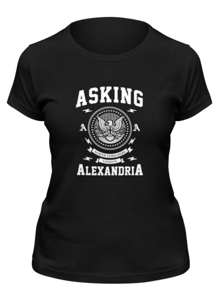 Заказать женскую футболку в Москве. Футболка классическая Asking Alexandria от geekbox - готовые дизайны и нанесение принтов.