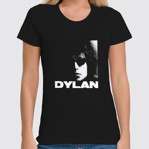 Заказать женскую футболку в Москве. Футболка классическая Боб Дилан  от cherdantcev - готовые дизайны и нанесение принтов.