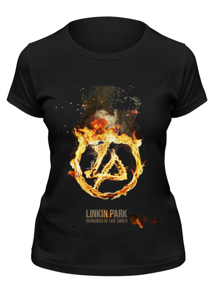 Заказать женскую футболку в Москве. Футболка классическая Linkin Park - Burning in the skies от Денис - готовые дизайны и нанесение принтов.