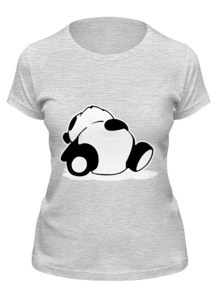 Заказать женскую футболку в Москве. Футболка классическая Спящая панда от hideo_kojima - готовые дизайны и нанесение принтов.