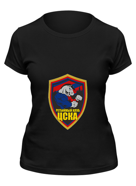 Заказать женскую футболку в Москве. Футболка классическая RC CSKA от торгаш - готовые дизайны и нанесение принтов.