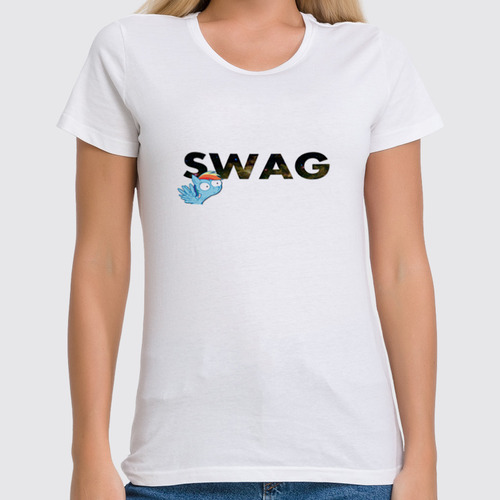 Заказать женскую футболку в Москве. Футболка классическая swag одежда от Настя Лапонова - готовые дизайны и нанесение принтов.