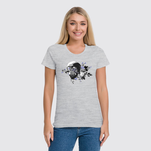 Заказать женскую футболку в Москве. Футболка классическая череп от Maggi Rich - готовые дизайны и нанесение принтов.