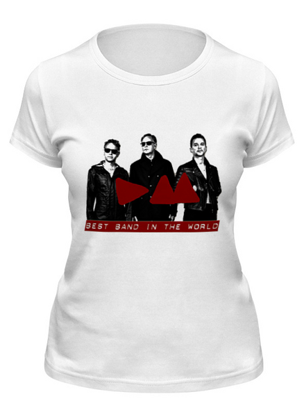 Заказать женскую футболку в Москве. Футболка классическая Depeche Mode Band от Black Pimpf - готовые дизайны и нанесение принтов.