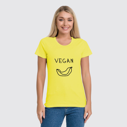 Заказать женскую футболку в Москве. Футболка классическая Vegan от Vadim Koval - готовые дизайны и нанесение принтов.