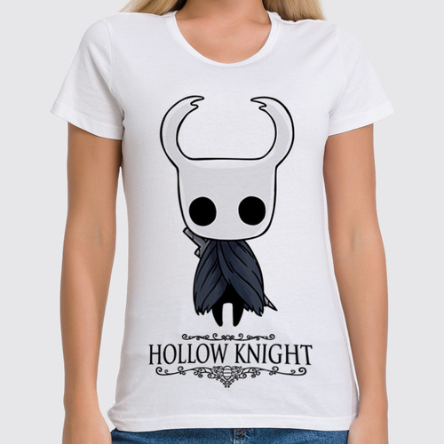 Заказать женскую футболку в Москве. Футболка классическая Hollow Knight от geekbox - готовые дизайны и нанесение принтов.