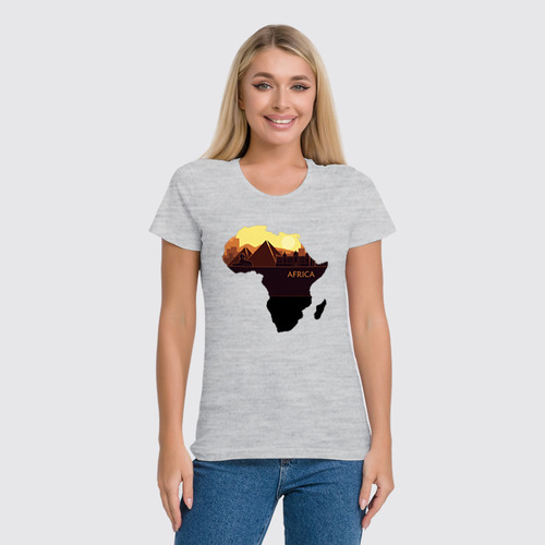 Заказать женскую футболку в Москве. Футболка классическая Африка от skynatural - готовые дизайны и нанесение принтов.