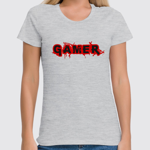 Заказать женскую футболку в Москве. Футболка классическая Gamer от Leichenwagen - готовые дизайны и нанесение принтов.