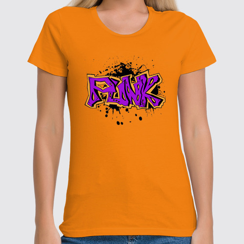 Заказать женскую футболку в Москве. Футболка классическая Punk Colors от oneredfoxstore@gmail.com - готовые дизайны и нанесение принтов.