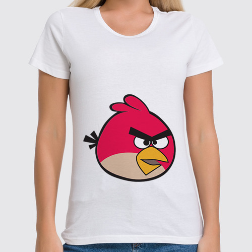 Заказать женскую футболку в Москве. Футболка классическая Angry birds от Diana Rabinovich - готовые дизайны и нанесение принтов.
