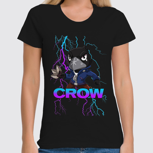 Заказать женскую футболку в Москве. Футболка классическая Brawl Stars Crow от weeert - готовые дизайны и нанесение принтов.