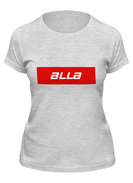 Заказать женскую футболку в Москве. Футболка классическая Имя Alla от THE_NISE  - готовые дизайны и нанесение принтов.