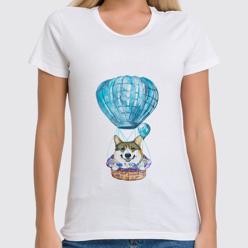 Заказать женскую футболку в Москве. Футболка классическая На воздушном шаре!  от juliafast77 - готовые дизайны и нанесение принтов.