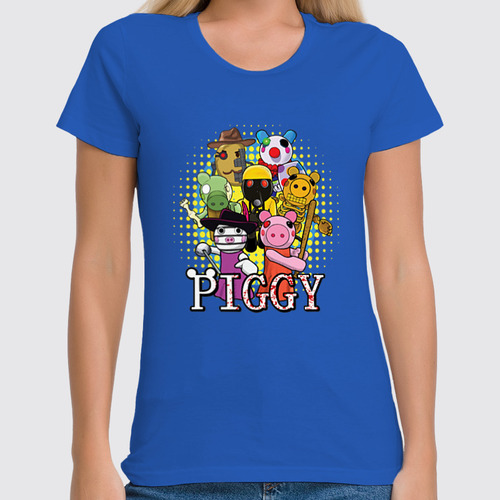 Заказать женскую футболку в Москве. Футболка классическая Piggy от PrintGamer  - готовые дизайны и нанесение принтов.