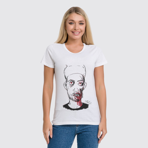 Заказать женскую футболку в Москве. Футболка классическая Zombie art от Иван - готовые дизайны и нанесение принтов.