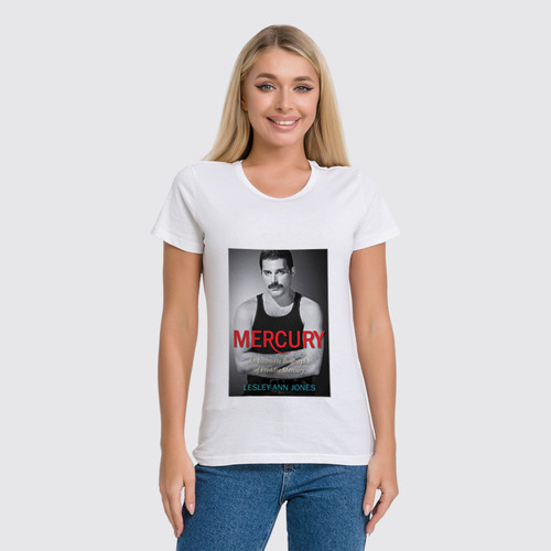 Заказать женскую футболку в Москве. Футболка классическая Freddie Mercury  от cherdantcev - готовые дизайны и нанесение принтов.