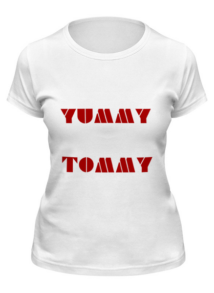 Заказать женскую футболку в Москве. Футболка классическая Yummy Tommy Logo от yummy boy - готовые дизайны и нанесение принтов.