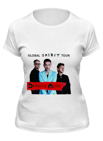 Заказать женскую футболку в Москве. Футболка классическая Depeche Mode от Fedor - готовые дизайны и нанесение принтов.