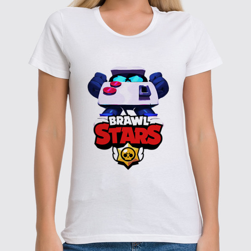 Заказать женскую футболку в Москве. Футболка классическая Brawl Stars 8-bit от weeert - готовые дизайны и нанесение принтов.