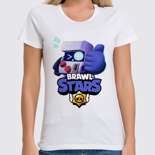 Заказать женскую футболку в Москве. Футболка классическая Brawl Stars 8-BIT от weeert - готовые дизайны и нанесение принтов.