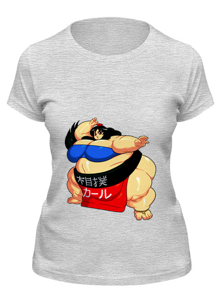 Заказать женскую футболку в Москве. Футболка классическая Sumo Girl от Leichenwagen - готовые дизайны и нанесение принтов.