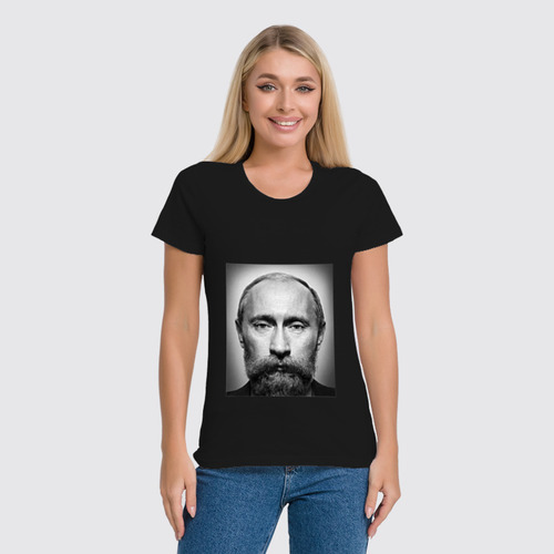 Заказать женскую футболку в Москве. Футболка классическая путин от niggalay90 - готовые дизайны и нанесение принтов.
