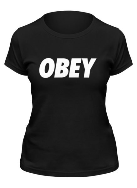 Заказать женскую футболку в Москве. Футболка классическая OBEY  от DESIGNER   - готовые дизайны и нанесение принтов.
