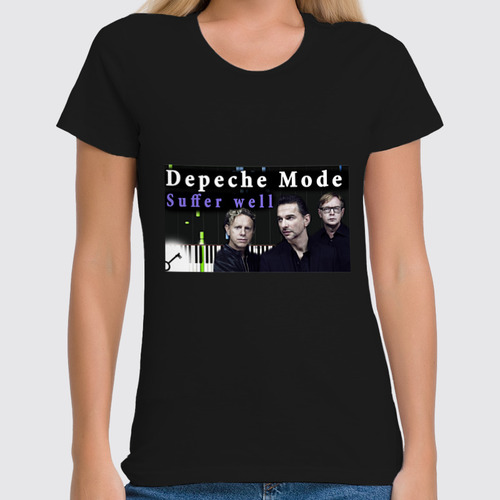 Заказать женскую футболку в Москве. Футболка классическая Depeche Mode  от Fedor - готовые дизайны и нанесение принтов.